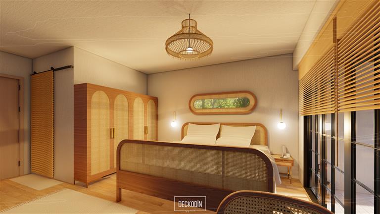otel odası iç mimarisi.